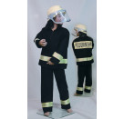 Feuerwehr-Uniform: Hose und Jacke schwarz/gelb 116