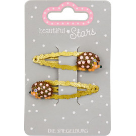 Haarclips Fuchs & Igel - beautiful Stars, sort.