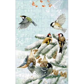 Mini-Puzzle Zauberhafter Winterwald - M.Bastin, sort.