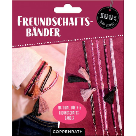 Freundschaftsbänder knüpfen (roségold schwarz) - 100% s. g.
