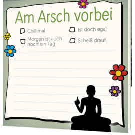 Klebezettel-Am Arsch vorbei