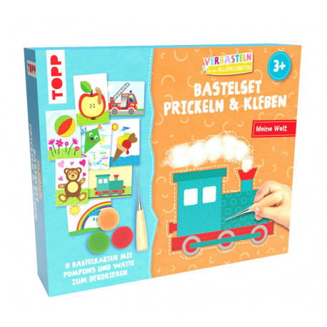 Verbasteln für die Allerkleinsten: Bastelset Prickeln & Kleben. Meine Welt