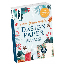 Design Paper A6: Frohe Weihnachten. Mit Handlettering-Grundkurs