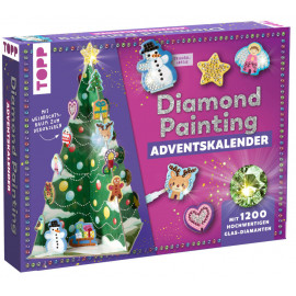 Weihnachtszauber - Der Diamond-Painting-Adventskalender. Mit Material und Werkzeug für 24 Baumanhäng