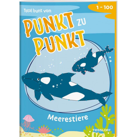 Total bunt von Punkt zu Punkt. Meerestiere.\x0aVon 1 bis 100