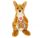 Teddy Hermann Känguru mit Baby, 30 cm