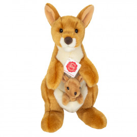 Teddy Hermann Känguru mit Baby, 30 cm