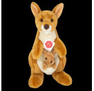Teddy Hermann Känguru mit Baby, 30 cm