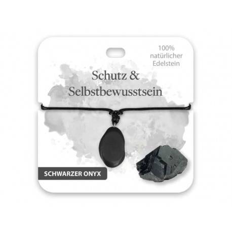 Kette Edelstein schwarzer Onyx (3)