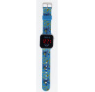 Accutime LED-Kinderuhr Lilo & Stitch (blau), Stitch Digitaluhr mit LED-Anzeige für Uhrzeit und Datum