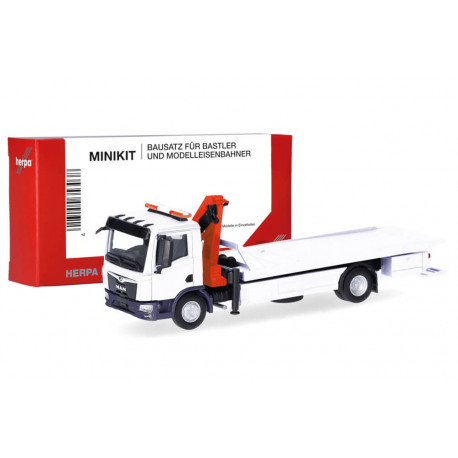 herpa - MiniKit MAN TGM Plateau-Abschlepp-LKW mit Kran