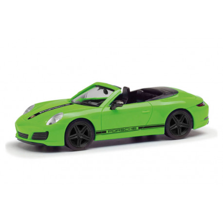 herpa - Porsche 911 (991) Carrera 2 Cabrio, lizardgrün