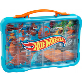 HW - Sammelkoffervitrine für 54 Autos mit leuchtendem Hot Wheels Logo