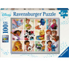 Ravensburger Kinderpuzzle - 12004118 Disney Multicharacter - Puzzle für Kinder ab 6 Jahren, mit 100