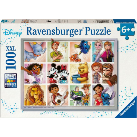 Ravensburger Kinderpuzzle - 12004118 Disney Multicharacter - Puzzle für Kinder ab 6 Jahren, mit 100