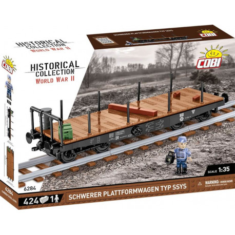 COBI 6284 German Railway Schwerer Plattformwagen Typ SSY