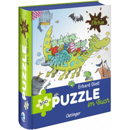 Die Olchis. Puzzle im Buch. Feuerstuhl. 300 Teile, Format 48 x 24 cm