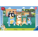 Ravensburger Kinderpuzzle - 12004109 Bluey - Rahmenpuzzle für Kinder ab 3  Jahren, mit 15 Teilen