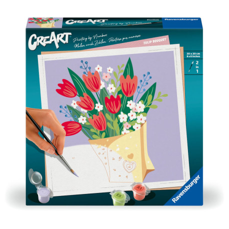 Ravensburger CreArt - Malen nach Zahlen 25518 - Tulpenstrauß - ab 12 Jahren