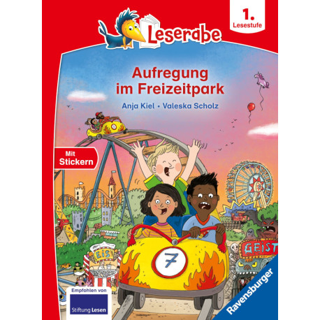 Aufregung im Freizeitpark - Lesen lernen mit dem Leseraben - Erstlesebuch - Kinderbuch ab 6 Jahren - Lesenlernen 1. Kl