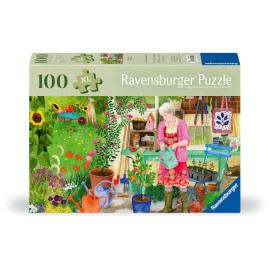 Ravensburger Puzzle 12001362 - Gartenarbeit - Puzzle für ältere Menschen und Senioren, mit 100 griffigen Puzzleteilen,