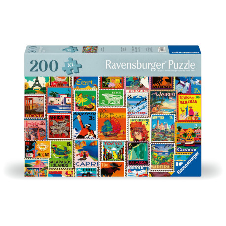 Ravensburger Puzzle 12001371 - Briefmarken - Puzzle für ältere Menschen und Senioren, mit 200 extra griffigen Puzzlete
