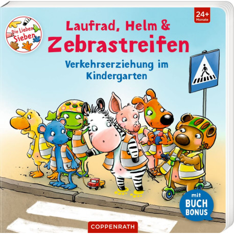 Laufrad, Helm & Zebrastreifen - D. Lieben Sieben (BuchBONUS)