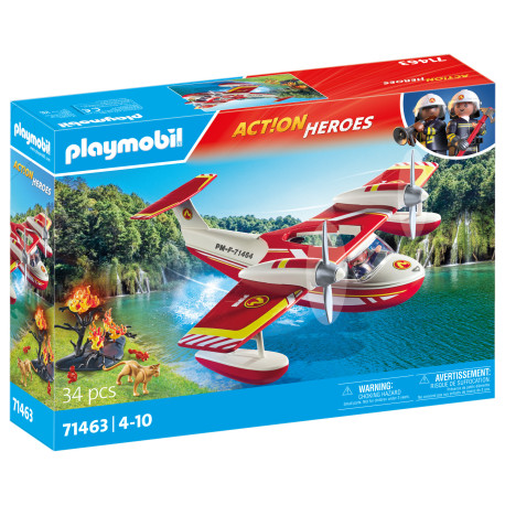 PLAYMOBIL 71463 Feuerwehrflugzeug mit Löschfunktion