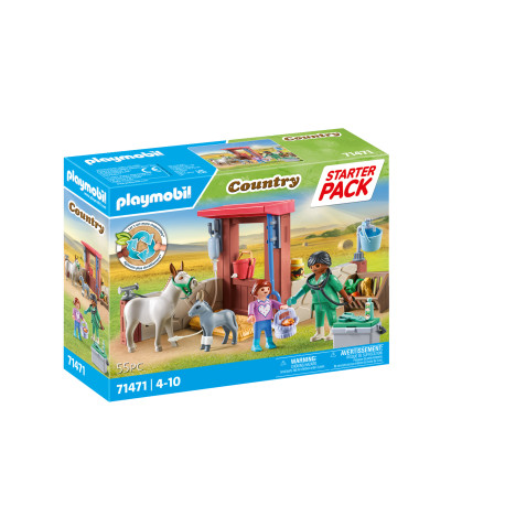 PLAYMOBIL 71471 Tierarzteinsatz bei den Eseln