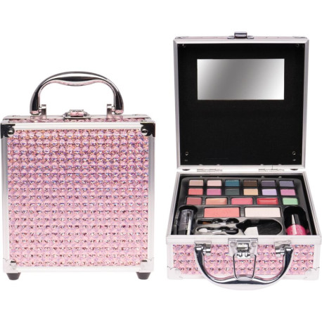 Kosmetikkoffer klein Rosa glitzern