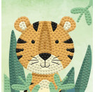 DIAMOND DOTZ® Original Diamond Painting   Woodland Tiger   9,5 x 9,5 cm mit Bilderrahmen, 605 Diaman