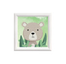 DIAMOND DOTZ® Original Diamond Painting   Woodland Bear   9,5 x 9,5 cm mit Bilderrahmen, 612 Diamant