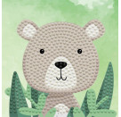 DIAMOND DOTZ® Original Diamond Painting   Woodland Bear   9,5 x 9,5 cm mit Bilderrahmen, 612 Diamant