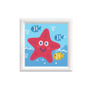 DIAMOND DOTZ® Original Diamond Painting   Happy Starfish   9,5 x 9,5 cm mit Bilderrahmen, Bastelset