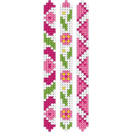 DOTZIES® Original Diamond Painting Armbänder Set „Pretty in Pink mit 3 glitzernden Armbändern 21 x 2