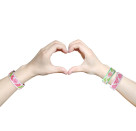 DOTZIES® Original Diamond Painting Armbänder Set „Pretty in Pink mit 3 glitzernden Armbändern 21 x 2