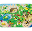 Ravensburger Kinderpuzzle 12004040 - Meine Gartenfreunde - my first wooden puzzle mit 10 Teilen - Puzzle für Kinder ab