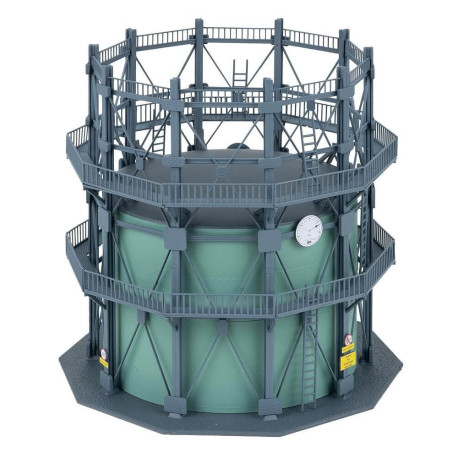 H0 Gasometer mit Rohrleitungen
