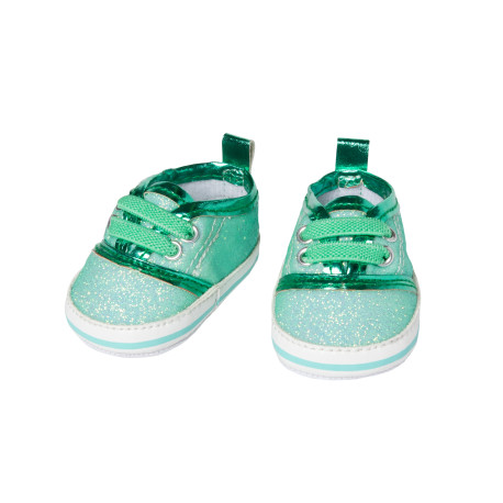Puppen-Glitzer-Sneakers, mint, Gr. 38-45 cm