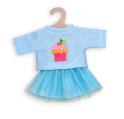 Puppen-Pullover und Tüllrock Cupcake, klein, Gr. 28-35 cm