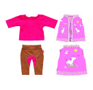 Puppen-Reiter-Outfit   Lina  , 3-teilig, Gr. 28-35 cm