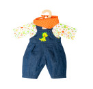 Puppen-Latzhose Dino, 3-teilig, Gr. 28-35 cm