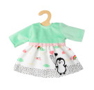 Puppen-Kleid Pinguin Pünktchen, Gr. 28-35 cm