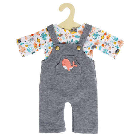Puppen-Latzhose mit T-Shirt   Wal Bobby  , Gr. 28-35 cm