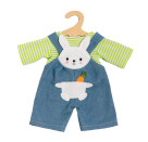 Puppen-Latzhose mit Ringelshirt   Bunny Lou  , Gr. 28-35 cm