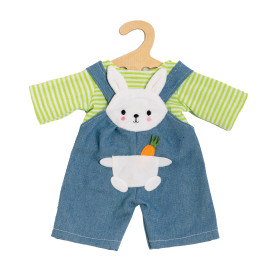 Puppen-Latzhose mit Ringelshirt   Bunny Lou  , Gr. 28-35 cm