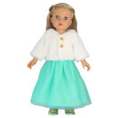Puppen-Plüschjacke   Yuki   mit Tüllrock, Gr. 28-35 cm