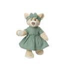 Puppenkleid aus 100 % Bio-Baumwolle mit Rüschen und Haarband, salbeigrün, 2-teilig, Gr. 28-35 cm