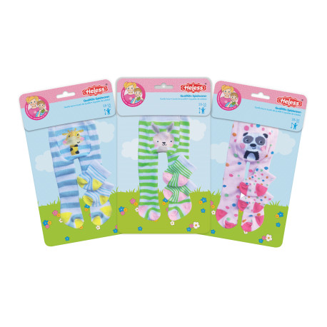 Puppen-Strumpfhose mit Söckchen   Lustige Tiere  , Gr. 28-35 cm