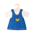 Puppen-Jeanskleid Goldstück mit T-Shirt, Gr. 35-45 cm
